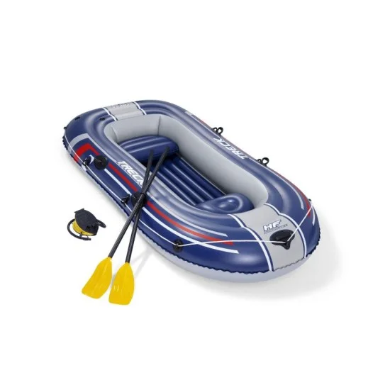 Bestway 3.07m x 1.26m treck x3 set (contents:1 boat,1 pair of oars,1 foot pump,repair patch)